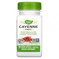 Nature's Way, плод кайенского перца, 40 000 SHU/г, 100 веганских капсул