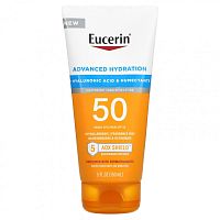 Eucerin, Advanced Hydration, легкий солнцезащитный лосьон, SPF 50, без отдушек, 150 мл (5 жидк. Унций)