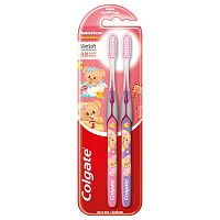 Colgate Toothbrush Slim Soft Advanced Butter Bear Limited Edition Pack 2'S(Mix Color)