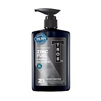 Tros Deo Shower Cream Zinc Fuel  Charcoal 450 Ml. ครีมอาบน้ำ ระงับกลิ่นกาย