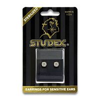 Studex Sensitive Sterilized For Sensitive Ear Gold Plated 5mm Cubic Zirconia