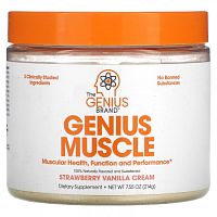 The Genius Brand, Genius Muscle, клубнично-ванильный крем, 214 г (7,55 унции)