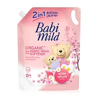 Babi Mild Organic Baby Fabric Wash Natural 2in1 White Sakura 2400ml