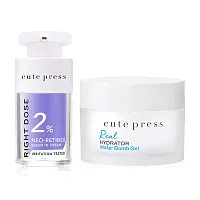Cute Press Right Dose Neo-Retinol Serum In Cream 15ml + Cute Press Real Hydrator Water Bomb Gel 45g