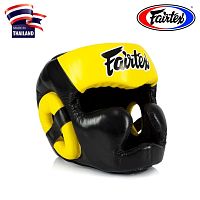 Боксерский шлем Fairtex HG-13FH Full Head Coverage XL Yellow/Black