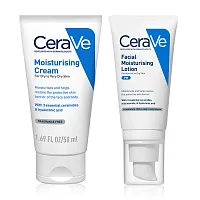 CeraVe Buy 1 Get 1 Facial Moisturizing Lotion 52ml  + [Free! Moisturising Cream 50ml]