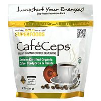 California Gold Nutrition, SUPERFOODS, Caf?Ceps, сертифицированный органический растворимый кофе с порошком из грибов кордицепс и рейши, 100 г (3,5 унции)