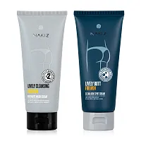 Nakiz Set 2 Item Lively Butt For Men Clear Acne Spot Cream 100g + Nakiz Lively Cleansing For Men 80g