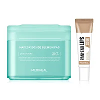 Mediheal Set 2 Items Madecassoside Blemish Pad 170ml [100 Pads] + Labocare Pantenolips Healssence Coral 10ml