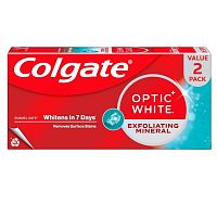 Colgate Toothpaste Optic White Exfoliating Mineral 100 G.Twin Pack