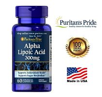 Альфа Липоевая Кислота Puritan’s Pride Alpha Lipoic Acid 300 mg. 60 капсул США