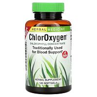 Herbs Etc., ChlorOxygen, концентрат хлорофилла, 120 мягких таблеток быстрого действия