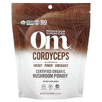 Om Mushrooms, кордицепс, сертифицированный органический грибной порошок, 200 г (7,05 унции)