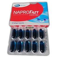 Капсулы от боли и воспалений при подагре, артритах, лихорадке Mega We Care NaproFazt, Таиланд