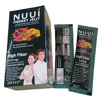 NUUI Fiberry Jelly — Натуральный ягодный фитокомплекс — желе, для очищения кишечника и похудения, без сахара, 6 саше