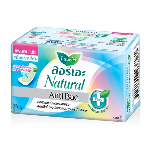 LAURIER แผ่นอนามัย Natural Antibac [36pcs]