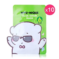 [แพ็ค 10 ชิ้น] MYU-NIQUE Aloe Serum Mask 25g