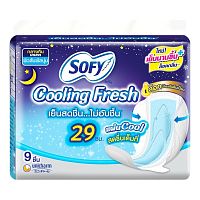 Sofy Cooling Fresh Night Slim Wing 29cm. 9 Pcs.