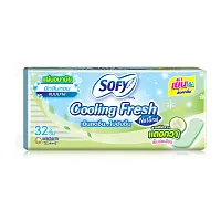 Sofy แผ่นอนามัย Cooling Fresh Natural Slim Scented 32pcs