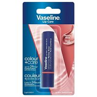 Vaseline Lip Care Colour+ Care Mellow Rose 3 G. ลิปบำรุงริมฝีปาก สดใส ฉ่ำวาว ชุ่มชื้น