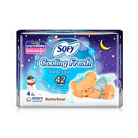 Sofy x Butterbear ผ้าอนามัย Cooling Fresh Night Slim Wing [42cm x 6pcs]
