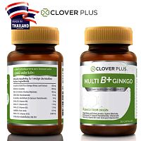 Гинкго Билоба плюс витамины группы B Clover Plus Multi B + Ginkgo, 30 капсул. Таиланд