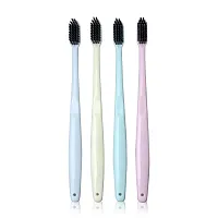 Konvy Portable Soft Toothbrush With Protective Cover Set [4pcs]