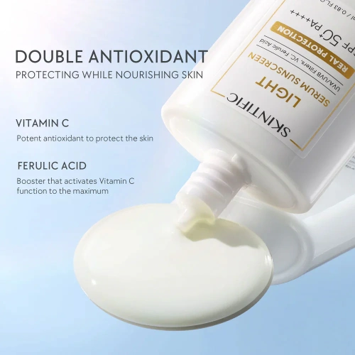 SKINTIFIC Light Serum Sunscreen SPF50 PA++++ 25ml фото 3