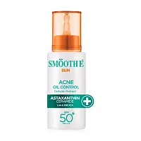 Smooth E Sun Acne Oil Control Cellular Protect Astaxanthin Ceramide LHA & Zinc PCA SPF 50+ PA++++ 30g