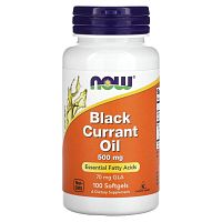 NOW Foods, Масло чёрной смородины, 500 мг, 100 желатиновых капсул