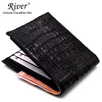 Бумажник мужской из натуральной кожи крокодила River Genuine Crocodilian Skin WW001CH, Таиланд
