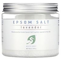 White Egret Personal Care, английская соль с лавандой, 454 г (16 унций)