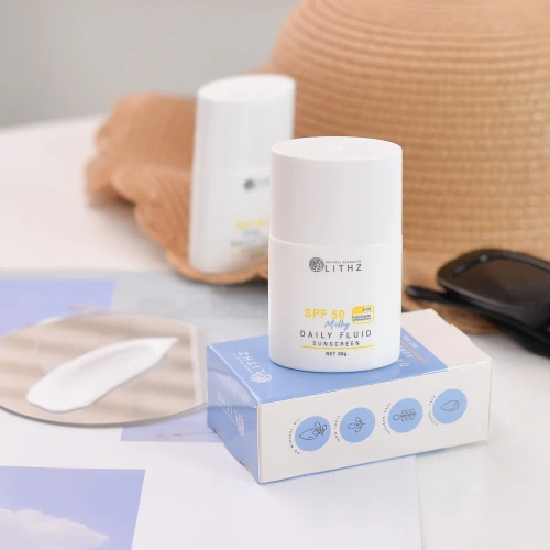 LITHZ Milky Daily Fluid Sunscreen SPF50 20g фото 2