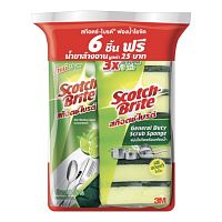Scotch-Brite 3x4 6EA Pro Dish Wash