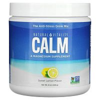 Natural Vitality, CALM, антистрессовая смесь для напитков, сладкий лимон, 226 г (8 унций) Natural Vitality, CALM, антистрессовая смесь для напитков, сладкий лимон, 226 г (8 унций)