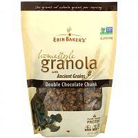 Erin Baker's, Homestyle Granola с древними зернами, двойные кусочки шоколада, 340 г (12 унций)