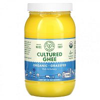 Pure Indian Foods, Органическое гхи из сквашенных сливок и молока от коров, питающихся травой, 425 г