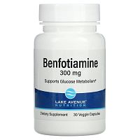 Lake Avenue Nutrition, бенфотиамин, 300 мг, 30 растительных капсул