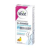Veet Wax Strips Easy Gel Wax Almond Oil  Vitamin E Sensitive Skin 6 'S