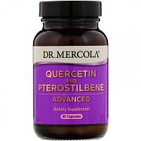 Dr. Mercola, Кверцетин и птеростильбен с усовершенствованной рецептурой, 60 капсул