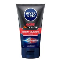 Nivea Men Acne Oil Clear Mud Foam 100 G. ผู้ชาย โฟมล้างหน้า ผิวมันมาก