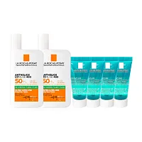 La Roche Posay Anthelios Oil Control Fluid SPF50+ PA++++ [50ml x 2pcs] [Free! Effaclar Duo Clean [15ml x 4pcs]