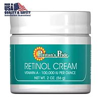 Крем для лица с Ретинолом Puritan's Pride Retinol Cream (Vitamin A 100,000 IU Per Ounce) 56 гр. США
