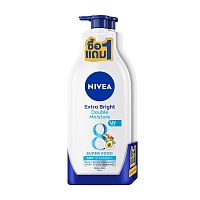 Nivea Body Lotion Extra Bright Double Moisture 550 Ml.Twin Pack