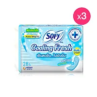 Sofy แผ่นอนามัย Cooling Fresh Scented [28pcs x 3 Packs]