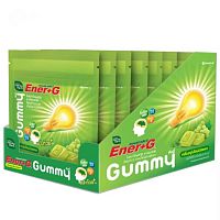 Жевательные витамины Handy Herb Ener+G Gummy с экстрактом гинкго, зеленого чая и Омега-3, коробка 6 саше по 4 шт.