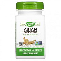 Nature's Way, женьшень азиатский, 560 мг, 100 веганских капсул