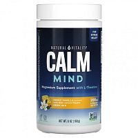 Natural Vitality, CALM Mind, добавка с магнием и смесью для напитков с L-теанином, мед и ваниль, 168 г (6 унций) Natural Vitality, CALM Mind, добавка с магнием и смесью для напитков с L-теанином, мед и ваниль, 168 г (6 унций)