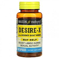 Mason Natural, Desire-X с сорняком из роговой козы, 60 капсул