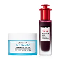 SKINTIFIC Set 2 Item AHA BHA PHA LHA Peeling Solution 30ml + 5X Ceramide Barrier Moisture Gel 30g